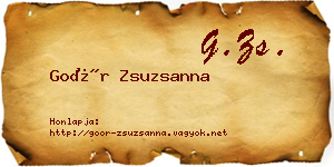 Goór Zsuzsanna névjegykártya